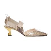 Stijlvolle hoge hak Colibrì Rete FF Fendi , Beige , Dames