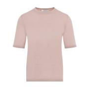 Zijde Kasjmier Crew Neck Sweater Max Mara , Pink , Dames