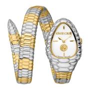 Analoog stalen horloge met stalen band Roberto Cavalli , Yellow , Dame...