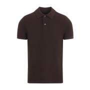 Bruine Polo Shirt Herenmode Tom Ford , Brown , Heren