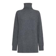 Ribgebreide Wollen Coltrui Jil Sander , Gray , Dames