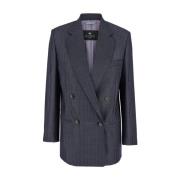 Dubbelrijige Grijze Blazer Jas Etro , Gray , Dames