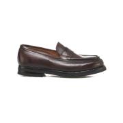 Bruin Leren Loafers Green George , Brown , Heren