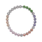 Regenboog IJs Choker Ketting Misbhv , Multicolor , Dames