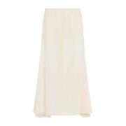 Zijden Witte Broek Elegant Stijlvol Chloé , Beige , Dames