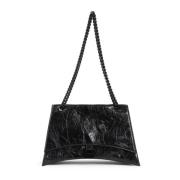 Zwarte Cross Body Tas Stijlvol Ontwerp Balenciaga , Black , Dames