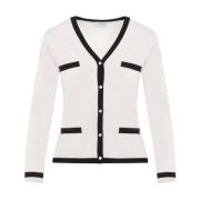 Ecru Wol V-Hals Vest Max Mara , Beige , Dames