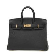 Pre-owned Leather handbags Hermès Vintage , Black , Dames