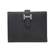 Pre-owned Canvas wallets Hermès Vintage , Black , Dames