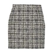 Grijze Tweed Minirok Metallic Accent Alessandra Rich , Gray , Dames