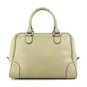 Pre-owned Leather handbags Loewe Pre-owned , Beige , Dames