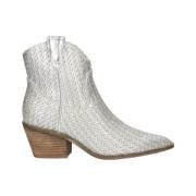 Zilveren Raffia Westernlaarzen La Strada , Gray , Dames