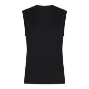 Zwarte Mouwloze Top Met Ronde Hals TotêMe , Black , Dames