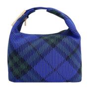 Blauwe Handtas met Metalen Detail Burberry , Blue , Dames