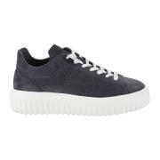 Blauwe Sneakers met Geperforeerd Detail Hogan , Blue , Heren