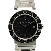 Pre-owned Stainless Steel watches Bvlgari Vintage , Black , Heren