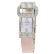 Pre-owned Leather watches Piaget Pre-owned , White , Dames