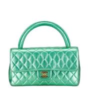 Pre-owned Leather chanel-bags Chanel Vintage , Green , Dames