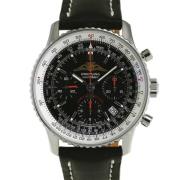 Pre-owned Leather watches Breitling Pre-owned , Black , Heren