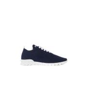 Donkerblauwe Gebreide Sneakers Kiton , Blue , Dames