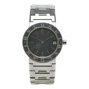 Pre-owned Stainless Steel watches Bvlgari Vintage , Black , Heren