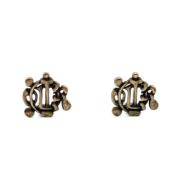 Pre-owned Metal earrings Dior Vintage , Gray , Dames