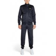 Zwarte Zip-Up Trainingspak voor Mannen Emporio Armani EA7 , Black , He...