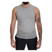 Grijze Mouwloze Crewneck Tee Ermanno Scervino , Gray , Heren