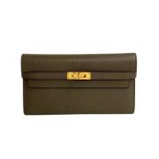 Pre-owned Canvas wallets Hermès Vintage , Brown , Dames