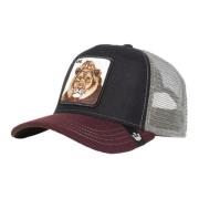 Zwarte Corduroy Lion Circwool Trucker Cap Goorin Bros , Multicolor , H...