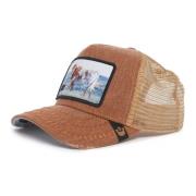 Bruine Koe Trucker Cap Goorin Bros , Brown , Heren