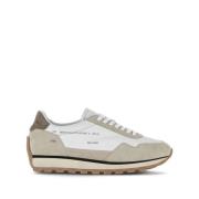 Witte Leren Sneakers Tonal Stiksels Hogan , White , Heren