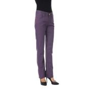 Paarse Katoenmix Broek Byblos , Purple , Dames