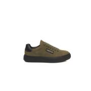 Heren Leren Sneakers met Rubberen Zool Cerruti 1881 , Green , Heren