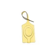 Heren Leren Sleutelhanger Accessoires Trussardi , Yellow , Unisex