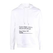 Hoodie met Stijl Calvin Klein Jeans , White , Heren