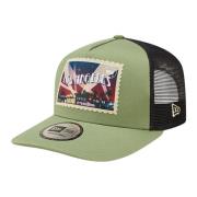 Groene Los Angeles Ansichtkaart Trucker Cap New Era , Green , Heren