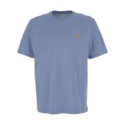 Chillax Fox Patch Blauw T-shirt Maison Kitsuné , Blue , Heren