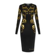 Jurk met patroon Versace Jeans Couture , Black , Dames