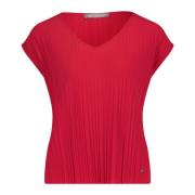 Geplooid Casual Shirt Betty & Co , Red , Dames