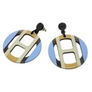 Pre-owned Fabric earrings Hermès Vintage , Multicolor , Dames