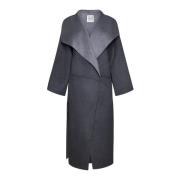 Oversized Wool Cashmere Coat TotêMe , Gray , Dames