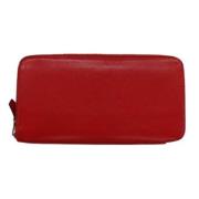 Pre-owned Canvas wallets Hermès Vintage , Red , Dames