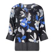 Gestippelde slipblouse met gerimpelde V-hals Betty Barclay , Multicolo...