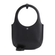 Zwarte Leren Tas Courrèges , Black , Dames