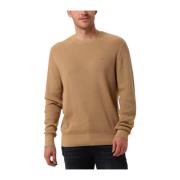 Khaki Refined Structure Sweater Tommy Hilfiger , Beige , Heren