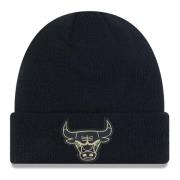 Zwarte Metallic Badge Beanie Muts New Era , Black , Unisex