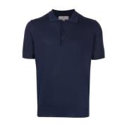 Klassieke Katoenen Poloshirt Made in Italy Canali , Blue , Heren