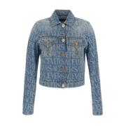 Denim Jackets Versace , Blue , Dames