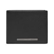 Zwarte Portemonnees Minimalistische Stijl Calvin Klein , Black , Heren